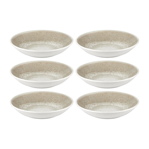 Natura dia.9.75" h:2" 44 oz. Round Brown Vitrified Deep Plate (Set of 6)