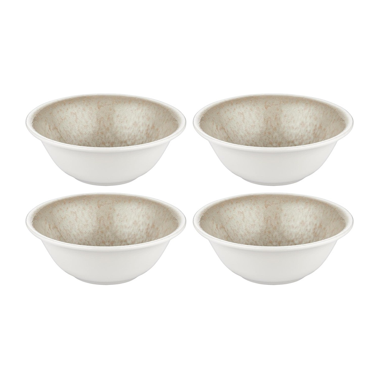 Natura dia.6.25" h:2.25" 17 oz. Round Brown Vitrified Bowl (Set of 4)