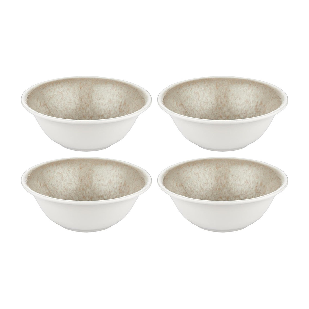 Natura dia.6.25" h:2.25" 17 oz. Round Brown Vitrified Bowl (Set of 4)
