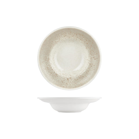 Natura dia.9.75" h:2.25" 14 oz. Round Brown Vitrified Deep Plate (Set of 6)