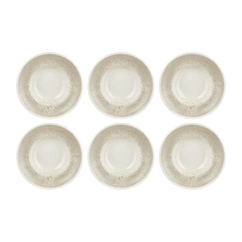 Natura dia.9.75" h:2.25" 14 oz. Round Brown Vitrified Deep Plate (Set of 6)