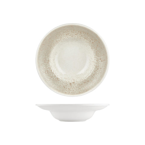 Natura dia.10.75" h:0" 17 oz. Round Brown Vitrified Deep Plate (Set of 2)