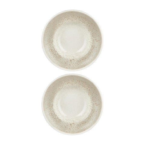 Natura dia.10.75" h:0" 17 oz. Round Brown Vitrified Deep Plate (Set of 2)