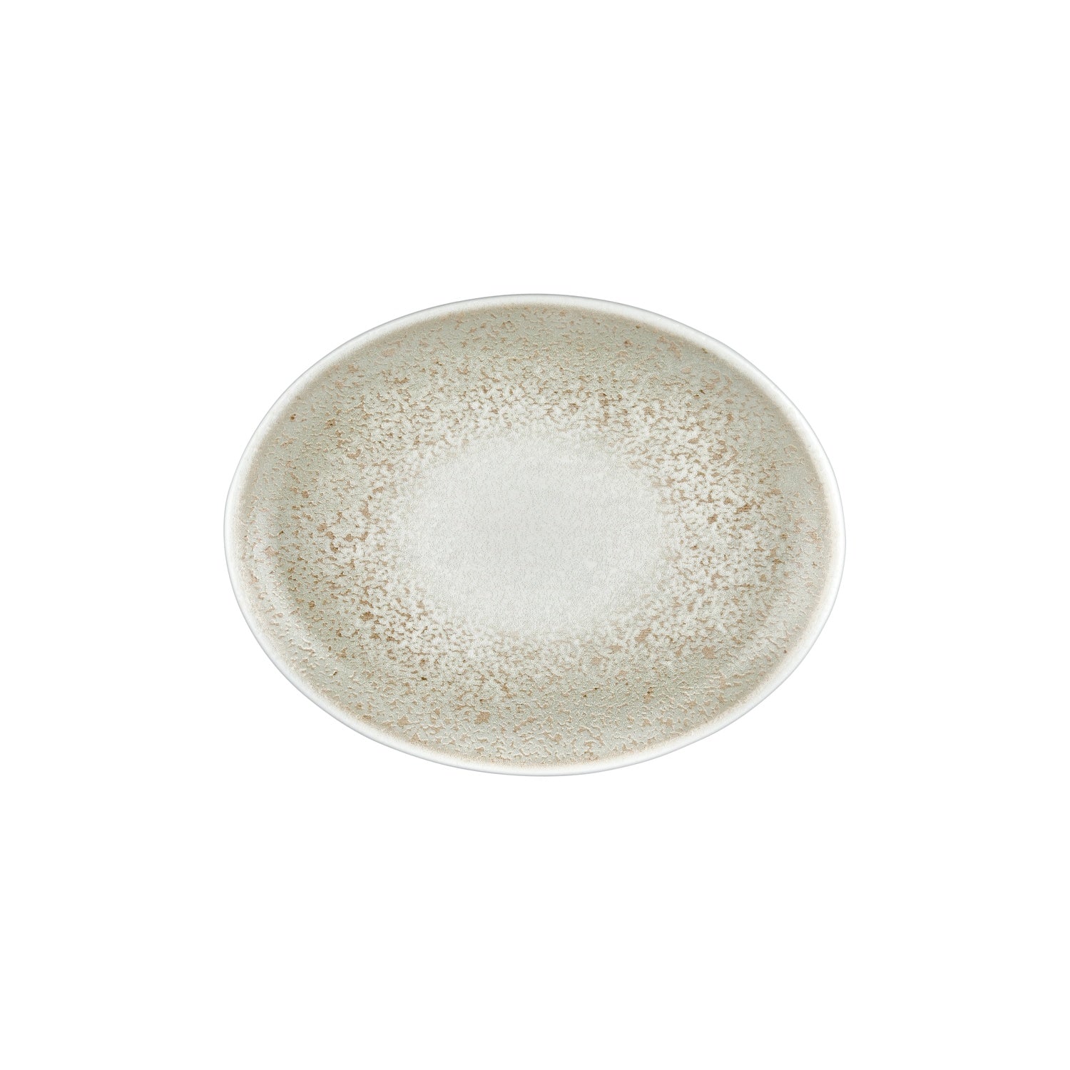 Natura 12.25" x 9.5" x h:1" Oval Brown Vitrified Platter (1 each)