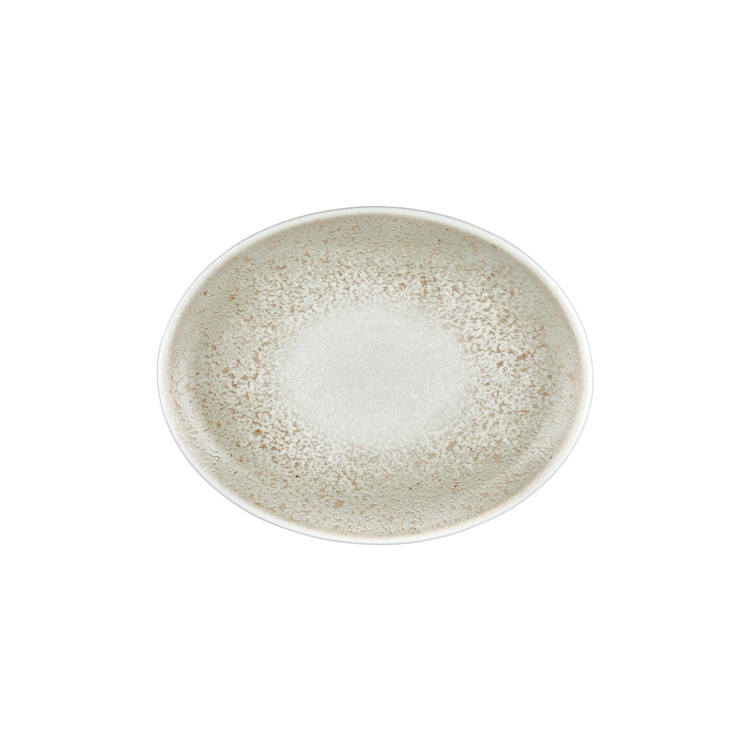 Natura 12.25" x 9.5" x h:1" Oval Brown Vitrified Platter (1 each)