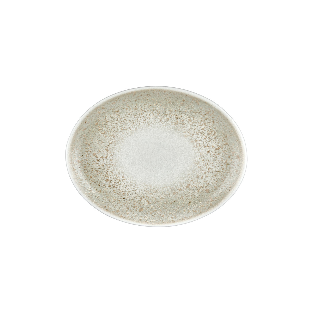 Natura 12.25" x 9.5" x h:1" Oval Brown Vitrified Platter (1 each)