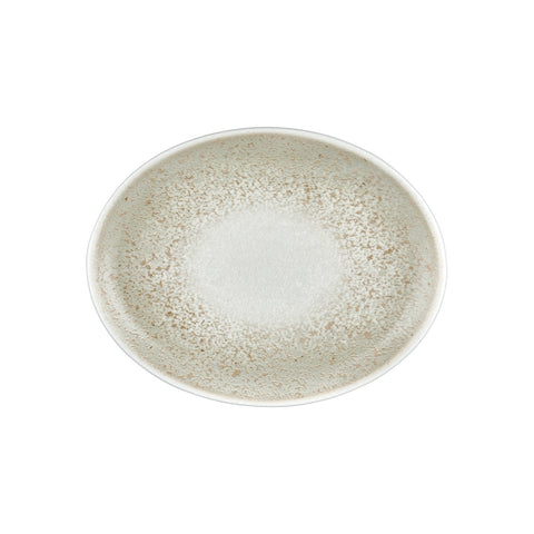 Natura 14.25" x 11" x h:1.25" Oval Brown Vitrified Platter (1 each)
