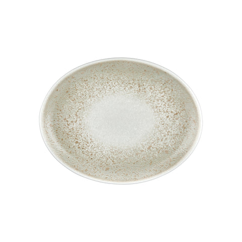 Natura 14.25" x 11" x h:1.25" Oval Brown Vitrified Platter (1 each)