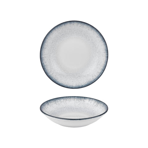 Occhio dia.9.75" h:0" 44 oz. Round Blue Vitrified Deep Plate (Set of 2)