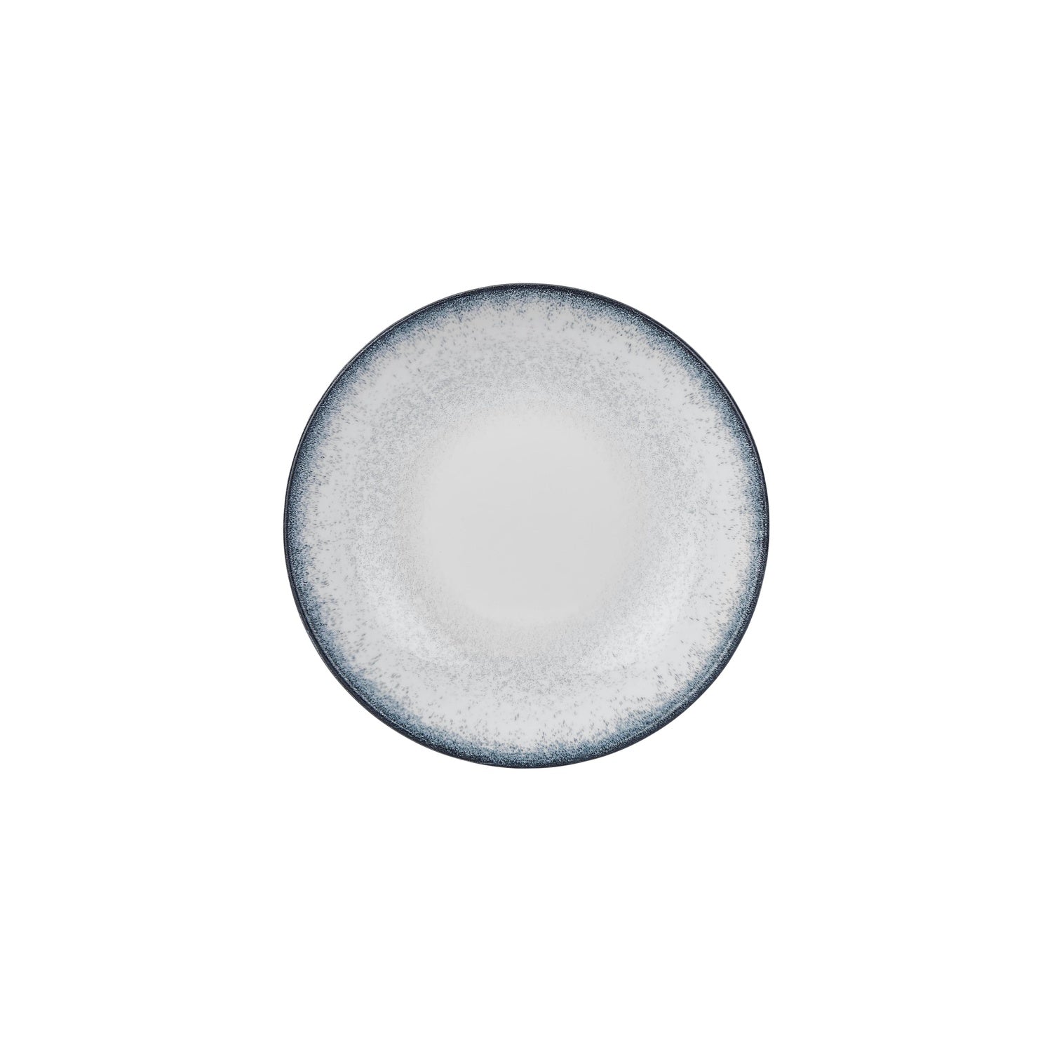 Occhio dia.9.75" h:0" 44 oz. Round Blue Vitrified Deep Plate (Set of 2)