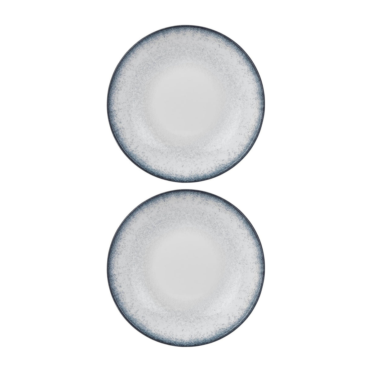Occhio dia.9.75" h:0" 44 oz. Round Blue Vitrified Deep Plate (Set of 2)