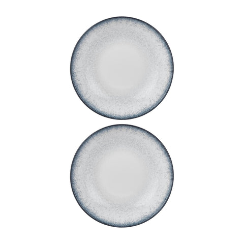 Occhio dia.9.75" h:0" 44 oz. Round Blue Vitrified Deep Plate (Set of 2)