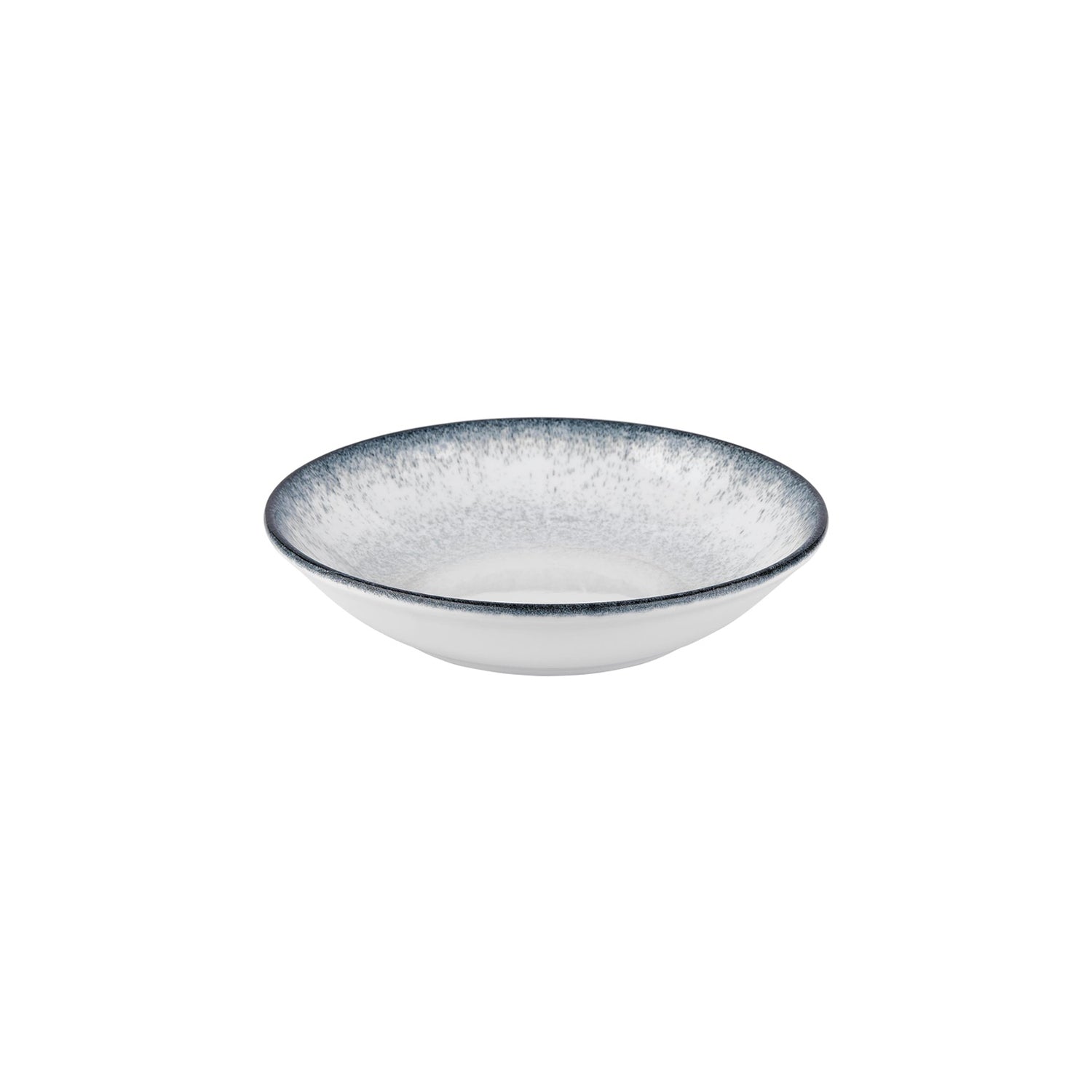 Occhio dia.11" h:0" 57 oz. Round Blue Vitrified Deep Plate (Set of 6)
