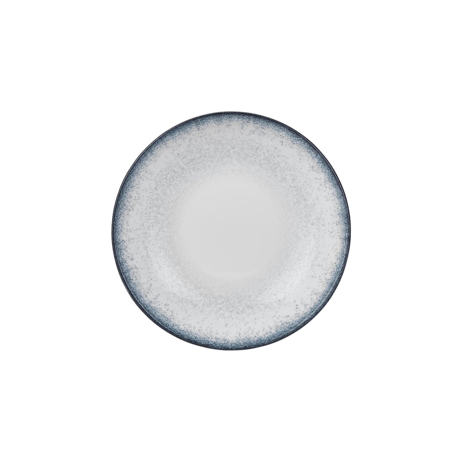 Occhio dia.11" h:0" 57 oz. Round Blue Vitrified Deep Plate (Set of 6)