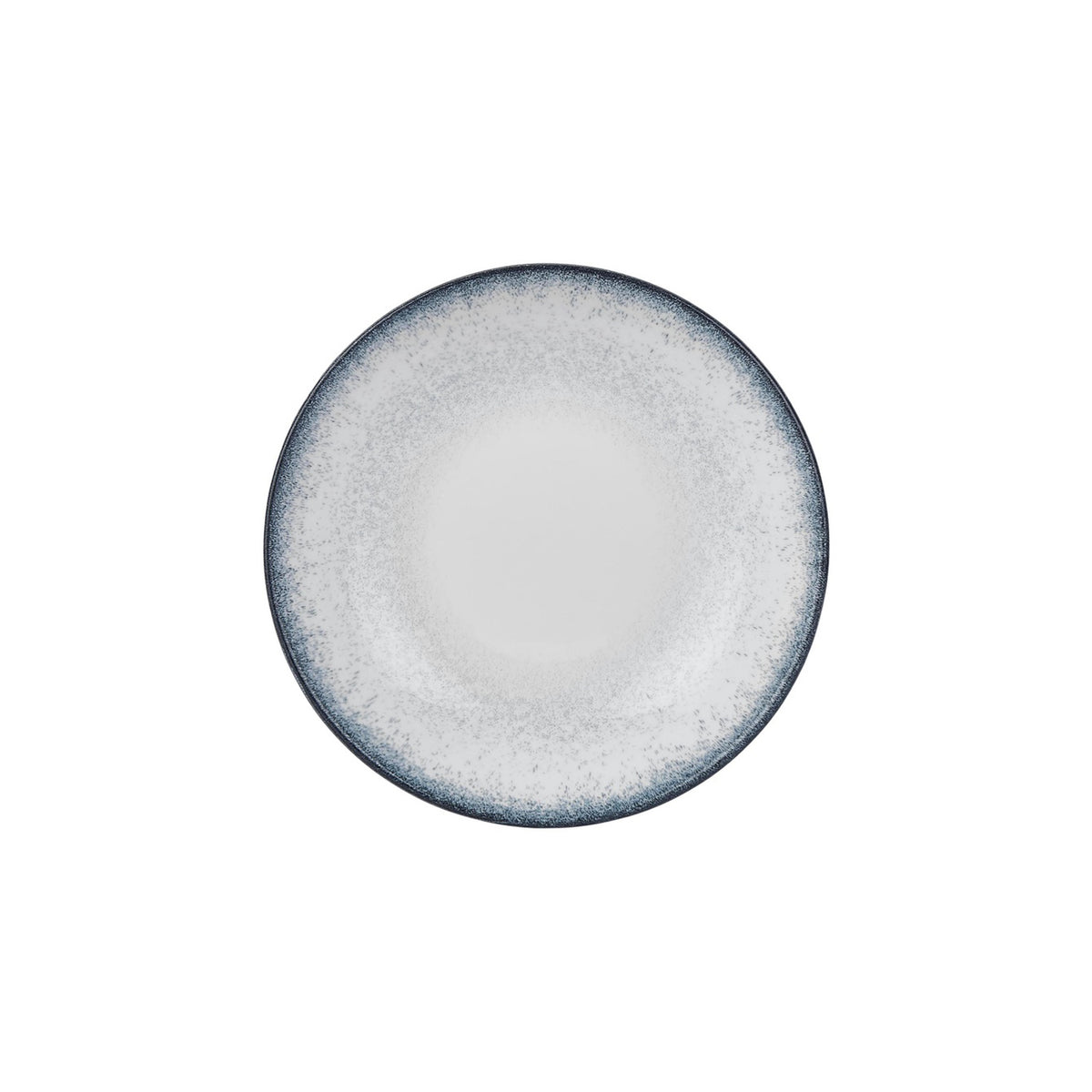 Occhio dia.11" h:0" 57 oz. Round Blue Vitrified Deep Plate (Set of 6)