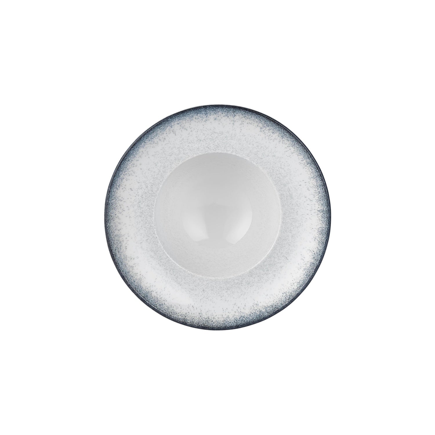 Occhio dia.11" h:2.25" 16 oz. Round Blue Vitrified Deep Plate (Set of 6)