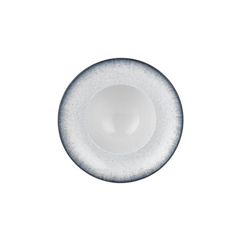 Occhio dia.11" h:2.25" 16 oz. Round Blue Vitrified Deep Plate (Set of 6)