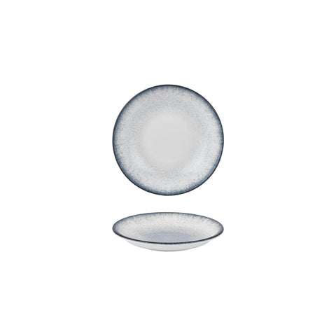 Occhio dia.6" h:1.25" 7 oz. Round Blue Vitrified Deep Plate (Set of 4)