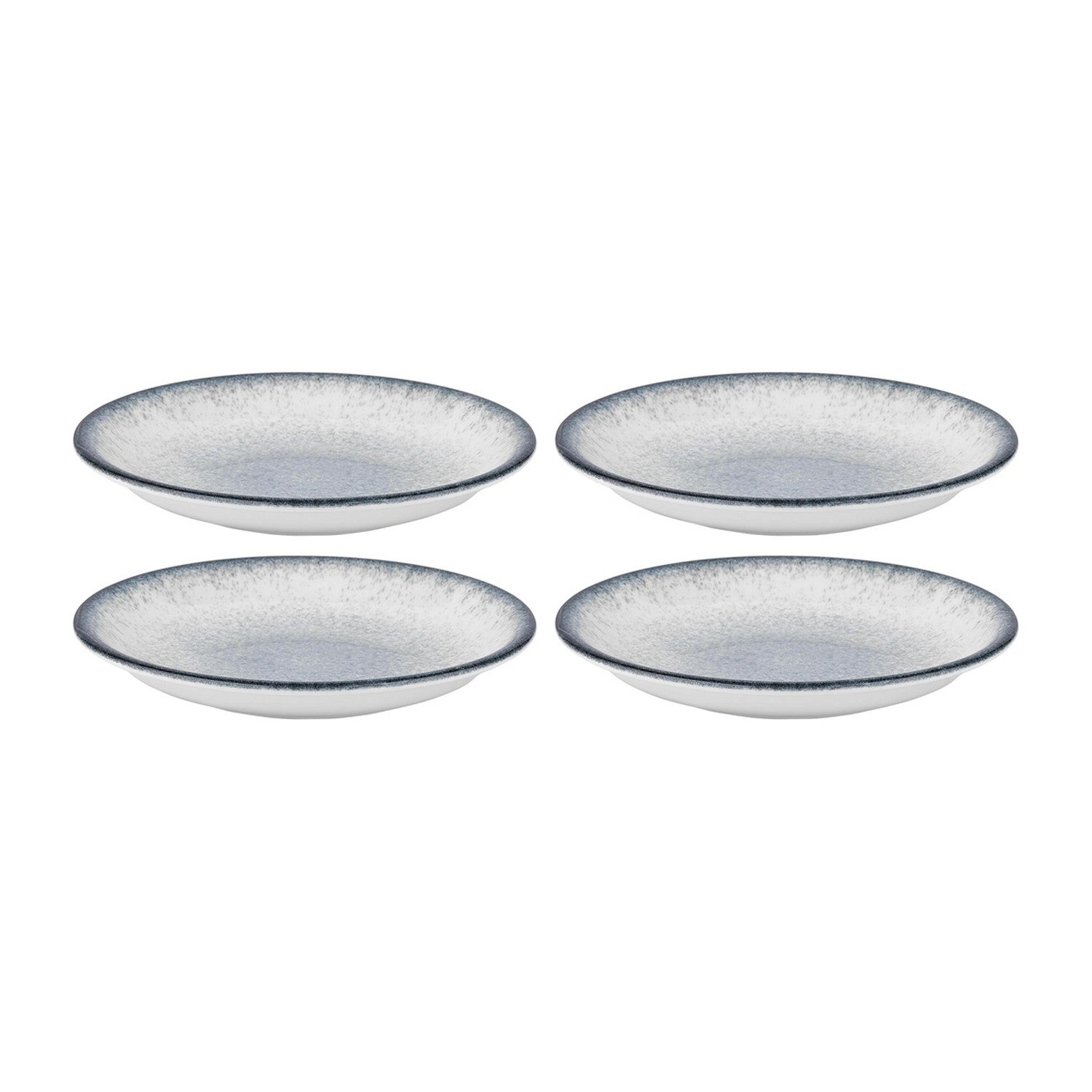 Occhio dia.6" h:1.25" 7 oz. Round Blue Vitrified Deep Plate (Set of 4)