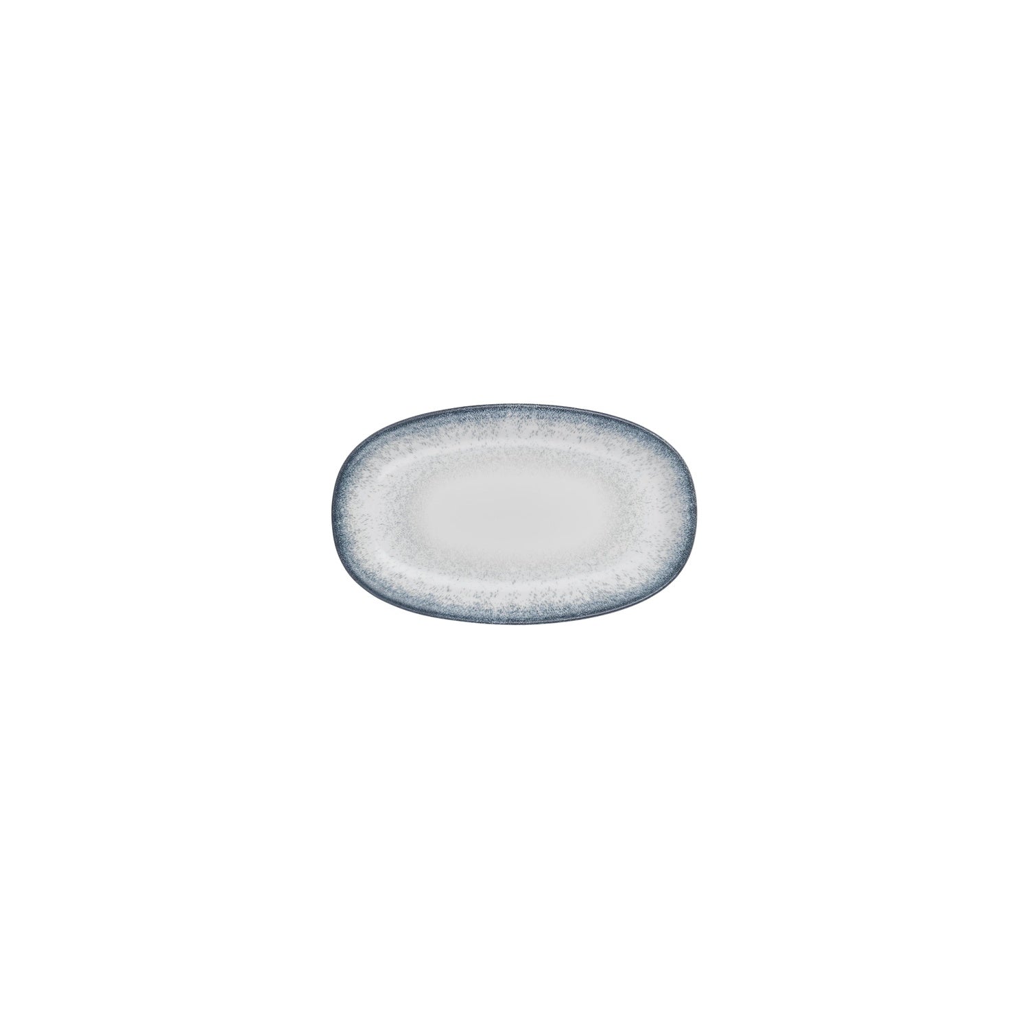 Occhio 6" x 3.5" x h:0.75" Oval Blue Vitrified Platter (1 each)