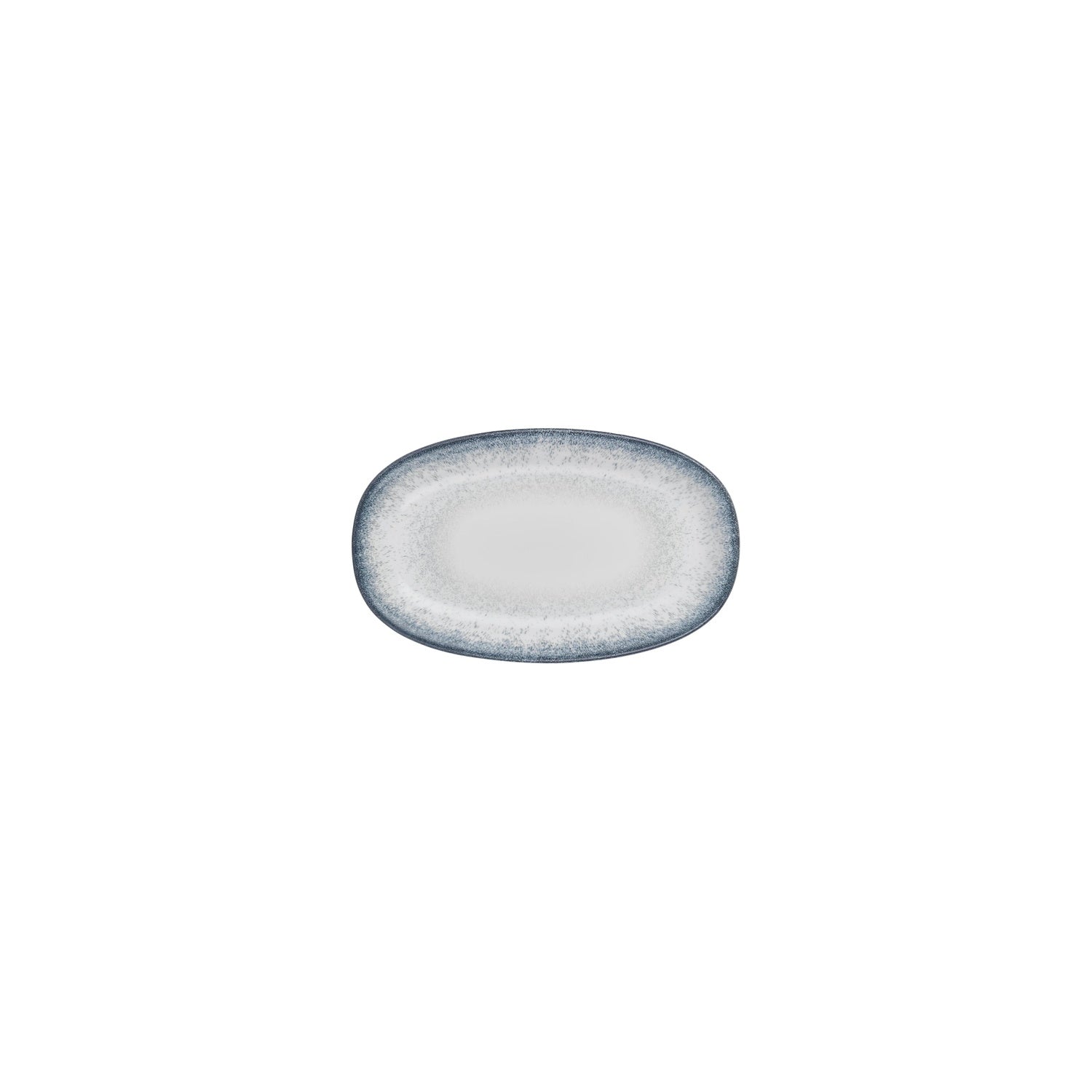 Occhio 6" x 3.5" x h:0.75" Oval Blue Vitrified Platter (1 each)