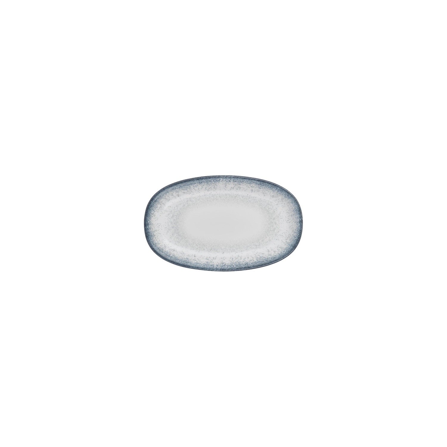 Occhio 6" x 3.5" x h:0.75" Oval Blue Vitrified Platter (1 each)
