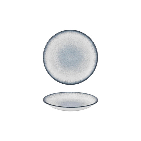 Occhio dia.8.25" h:0" 17 oz. Round Blue Vitrified Deep Plate (Set of 4)