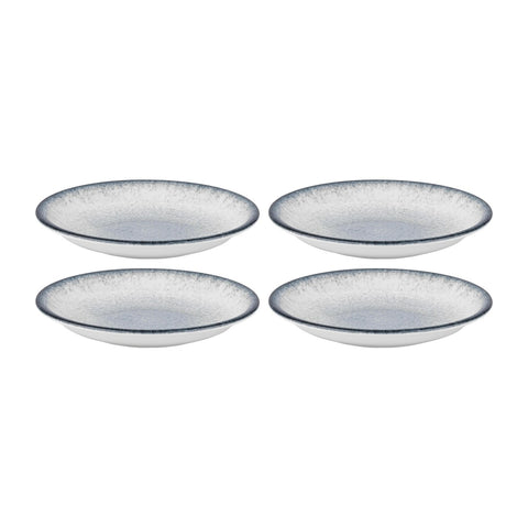 Occhio dia.8.25" h:0" 17 oz. Round Blue Vitrified Deep Plate (Set of 4)