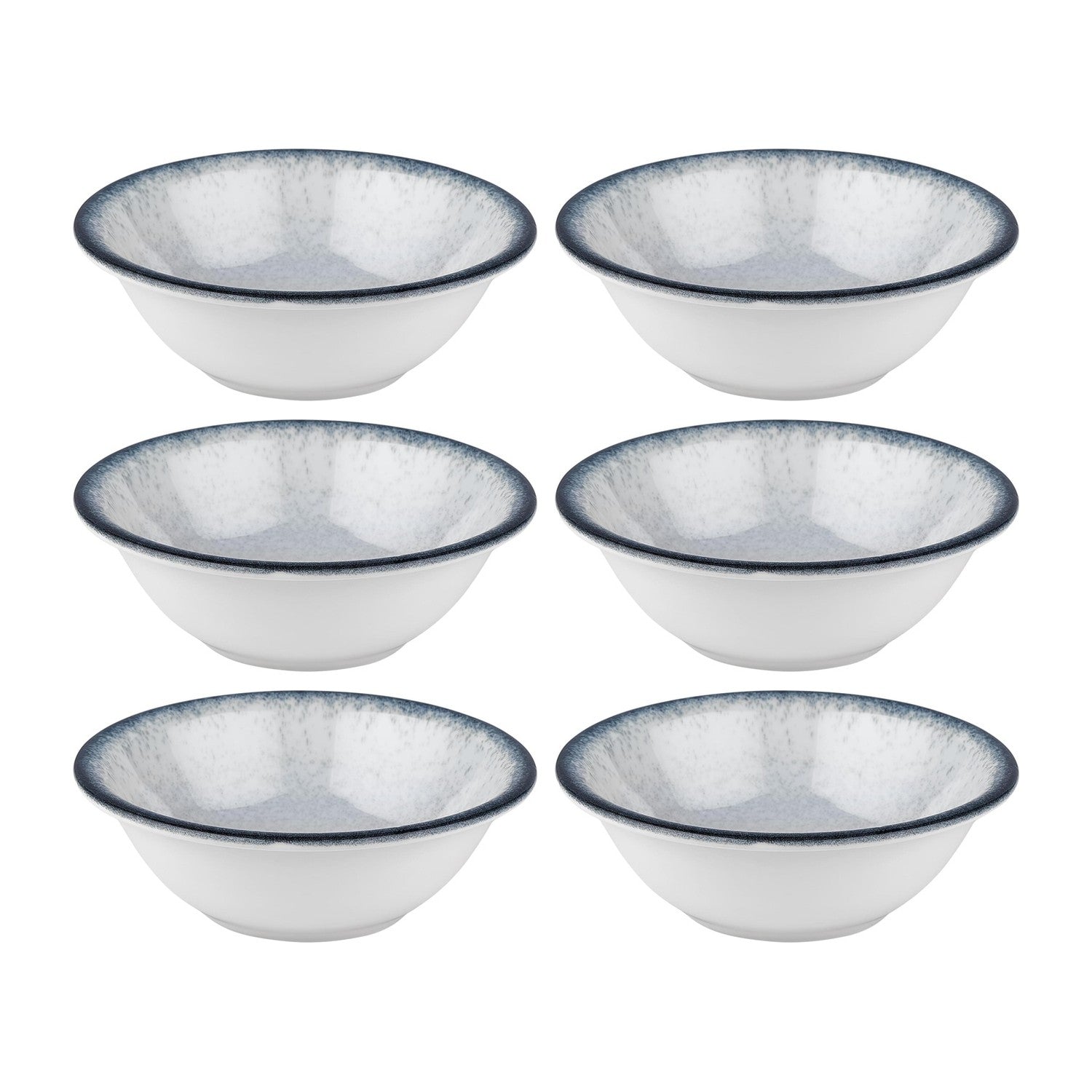 Occhio dia.8.75" h:3" 42 oz. Round Blue Vitrified Bowl (Set of 6)
