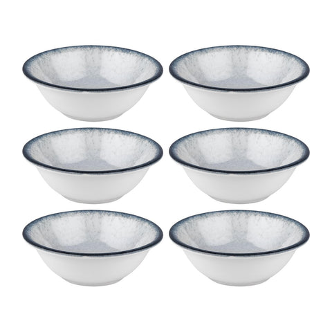 Occhio dia.8.75" h:3" 42 oz. Round Blue Vitrified Bowl (Set of 6)
