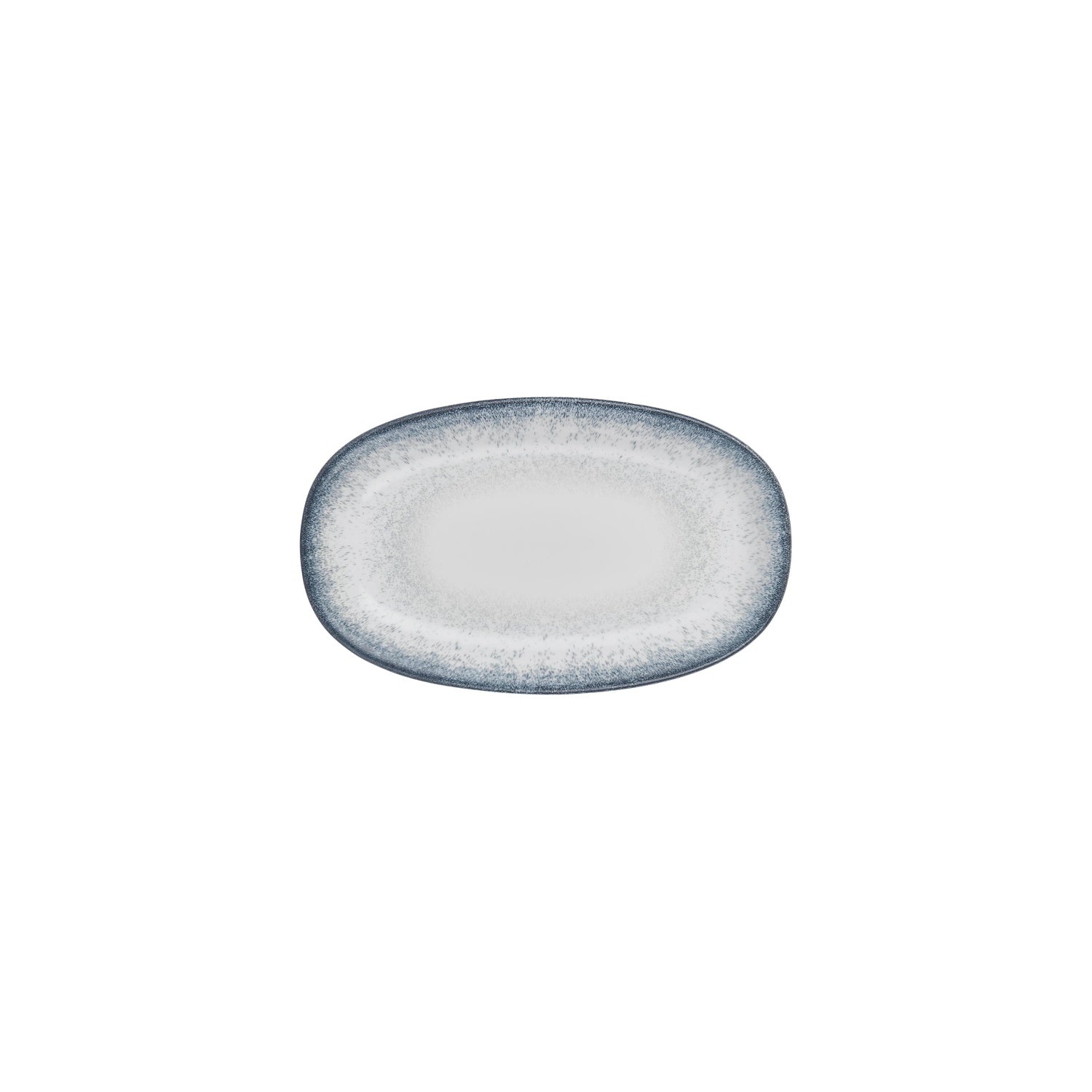 Occhio 9.5" x 5.75" x h:1" Oval Blue Vitrified Platter (1 each)