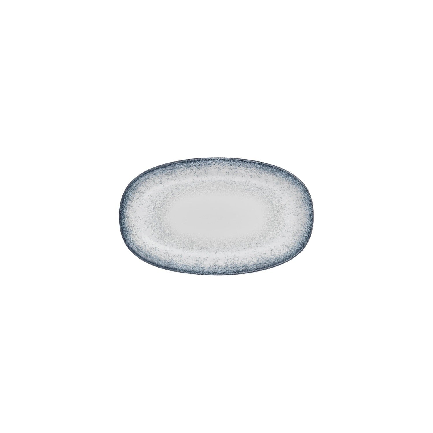 Occhio 9.5" x 5.75" x h:1" Oval Blue Vitrified Platter (1 each)