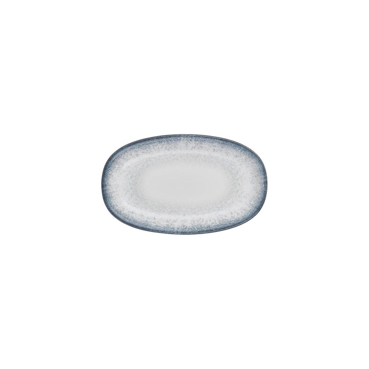 Occhio 9.5" x 5.75" x h:1" Oval Blue Vitrified Platter (1 each)