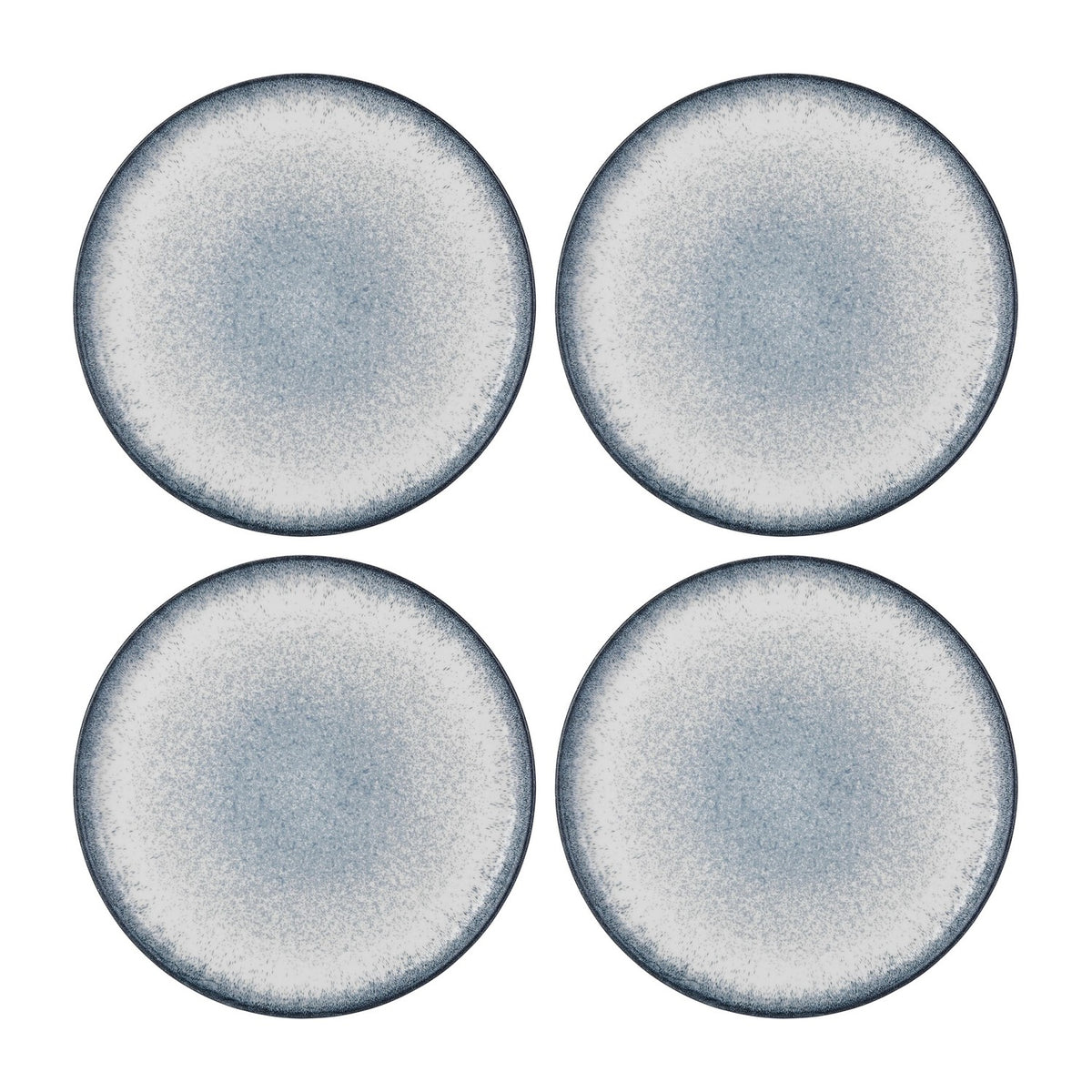 Occhio dia.10.75" Round Blue Vitrified Plate (Set of 4)