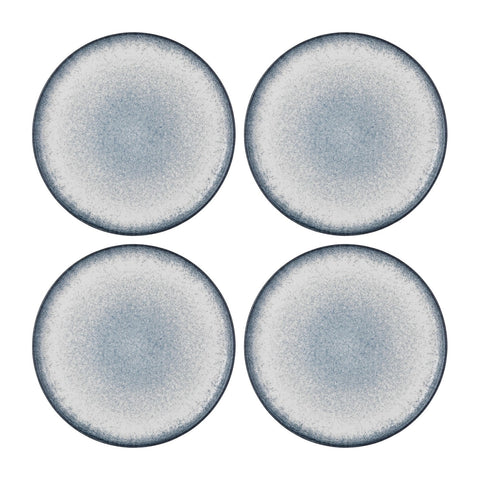 Occhio dia.10.75" Round Blue Vitrified Plate (Set of 4)