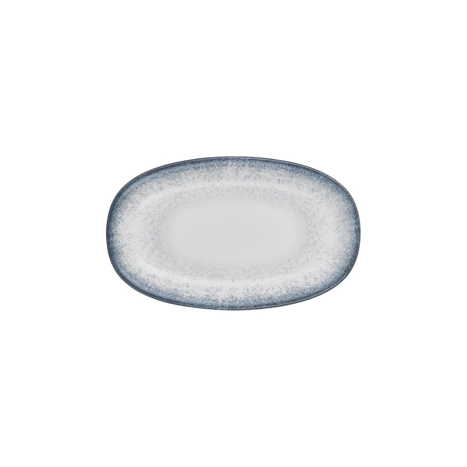 Occhio 11.5" x 7" x h:1.25" Oval Blue Vitrified Platter (1 each)