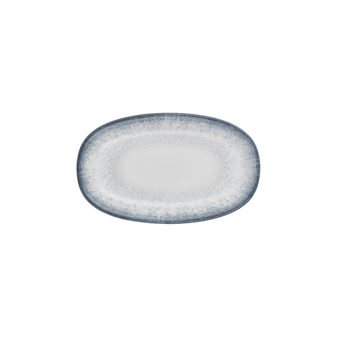 Occhio 11.5" x 7" x h:1.25" Oval Blue Vitrified Platter (1 each)