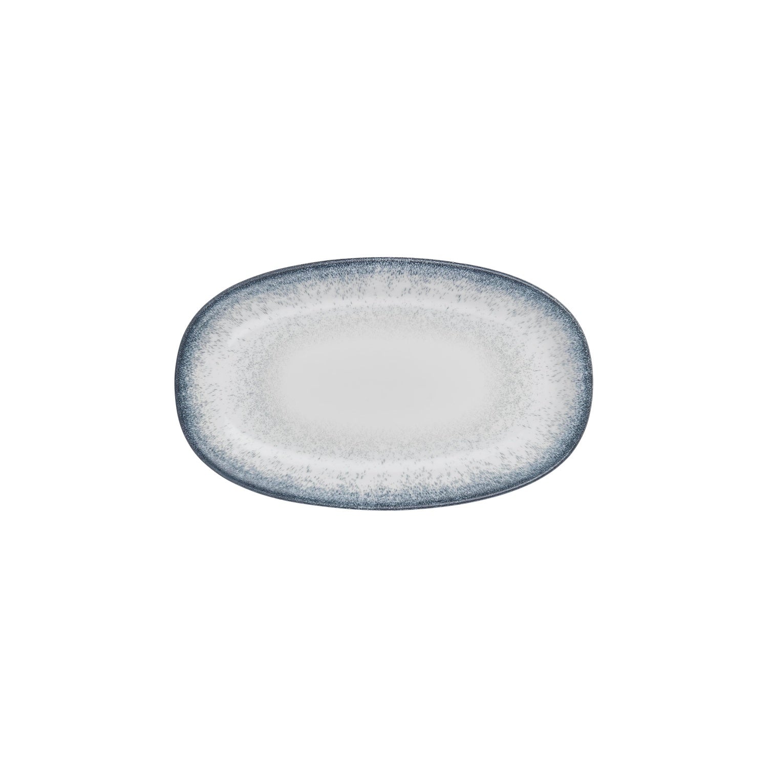 Occhio 11.5" x 7" x h:1.25" Oval Blue Vitrified Platter (1 each)
