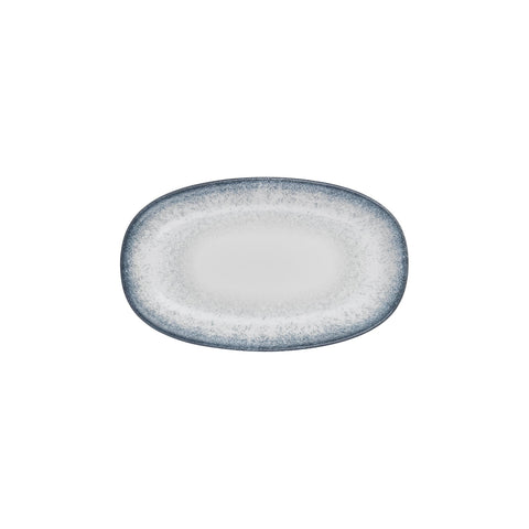 Occhio 11.5" x 7" x h:1.25" Oval Blue Vitrified Platter (1 each)