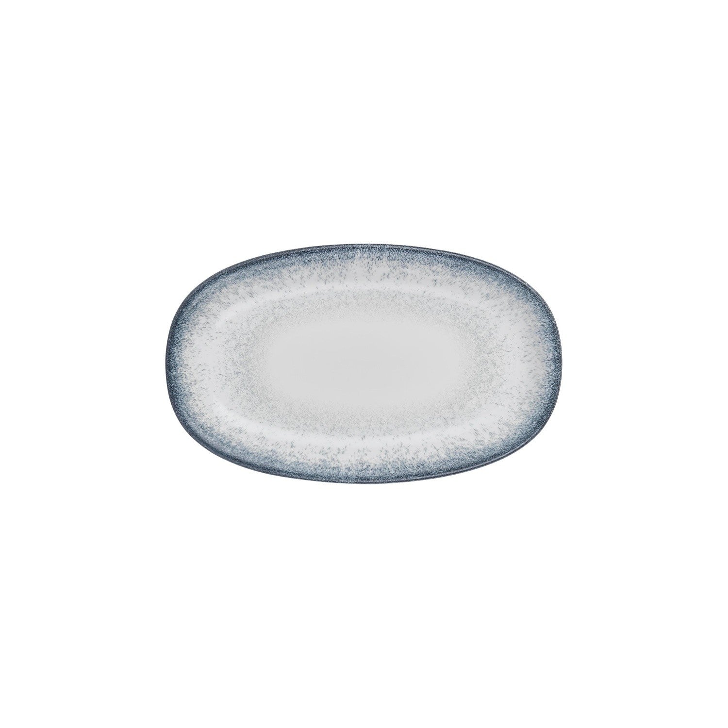 Occhio 11.5" x 7" x h:1.25" Oval Blue Vitrified Platter (1 each)
