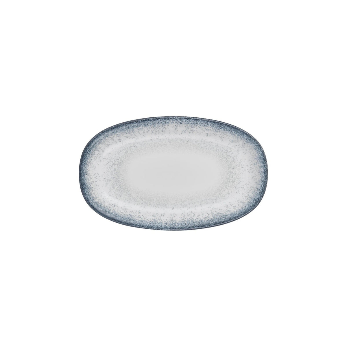 Occhio 11.5" x 7" x h:1.25" Oval Blue Vitrified Platter (1 each)