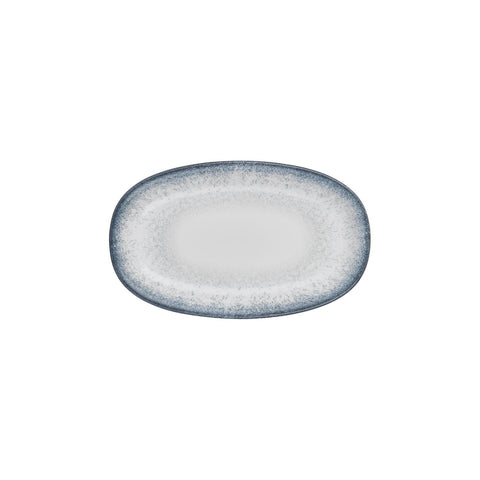 Occhio 11.5" x 7" x h:1.25" Oval Blue Vitrified Platter (1 each)