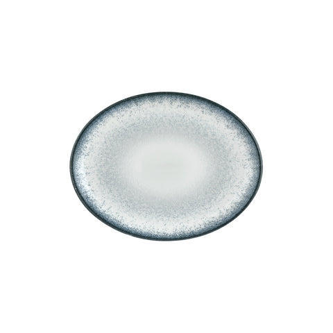 Occhio 12.25" x 9.5" x h:1" Oval Blue Vitrified Platter (1 each)
