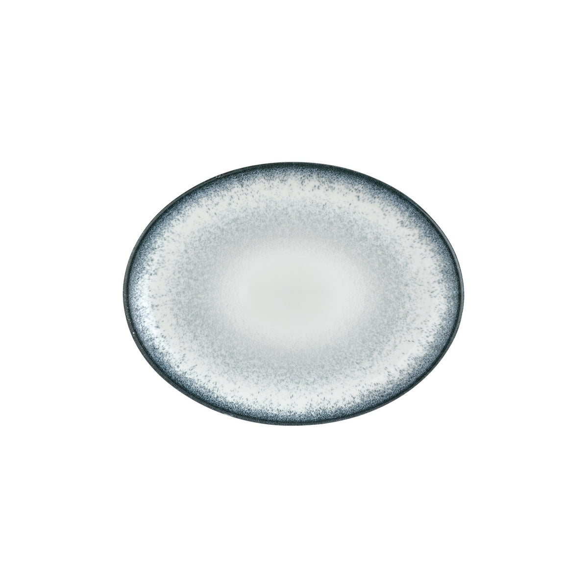 Occhio 12.25" x 9.5" x h:1" Oval Blue Vitrified Platter (1 each)