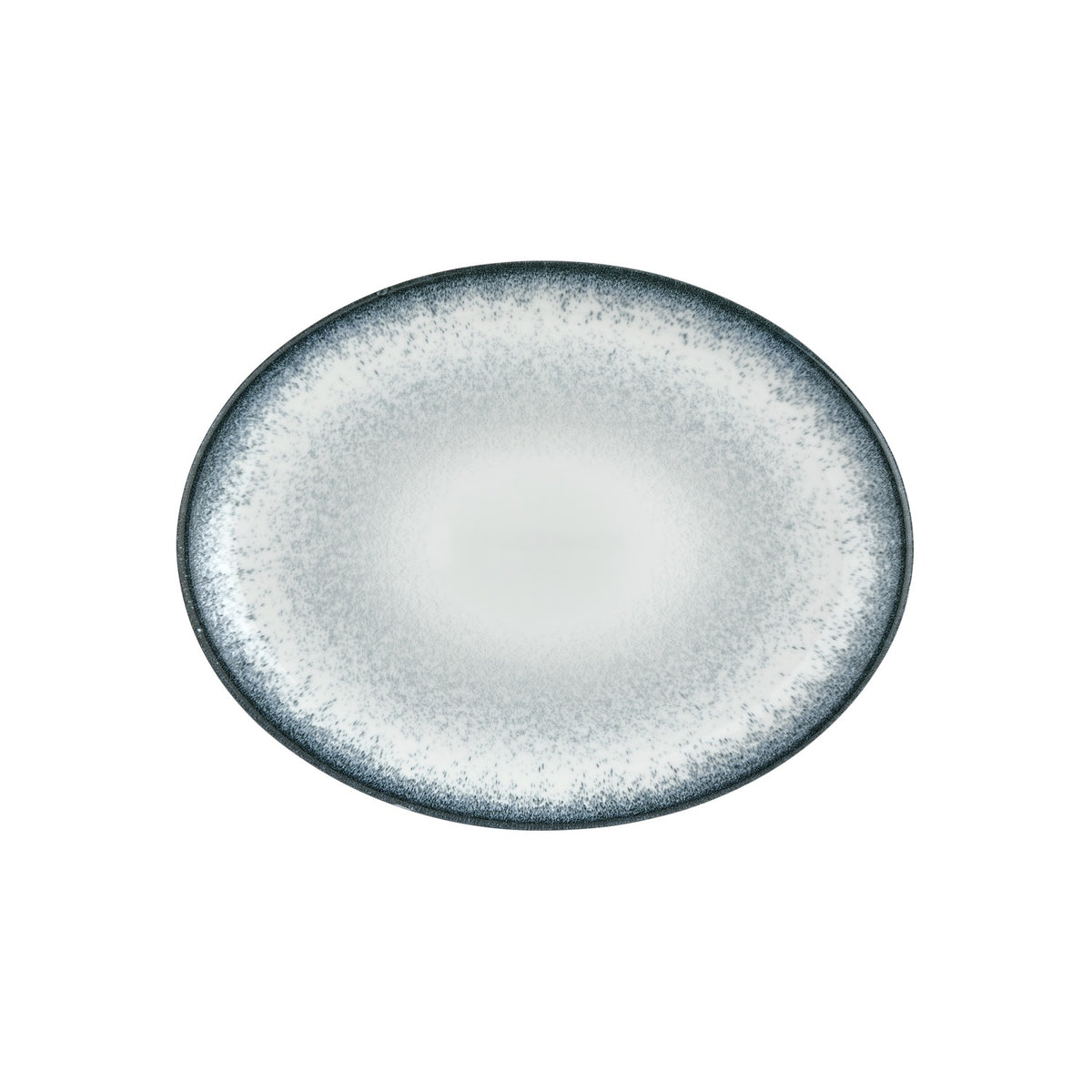 Occhio 14.25" x 11" x h:1.25" Oval Blue Vitrified Platter (1 each)