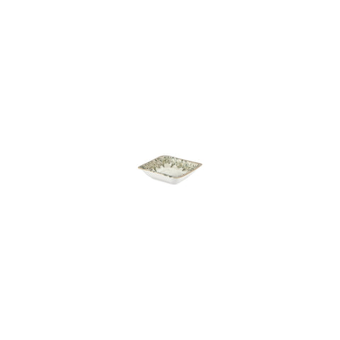 Oliva 4" x 3.5" x h:0.5" 2 oz. Square Green Vitrified Bowl (Set of 4)