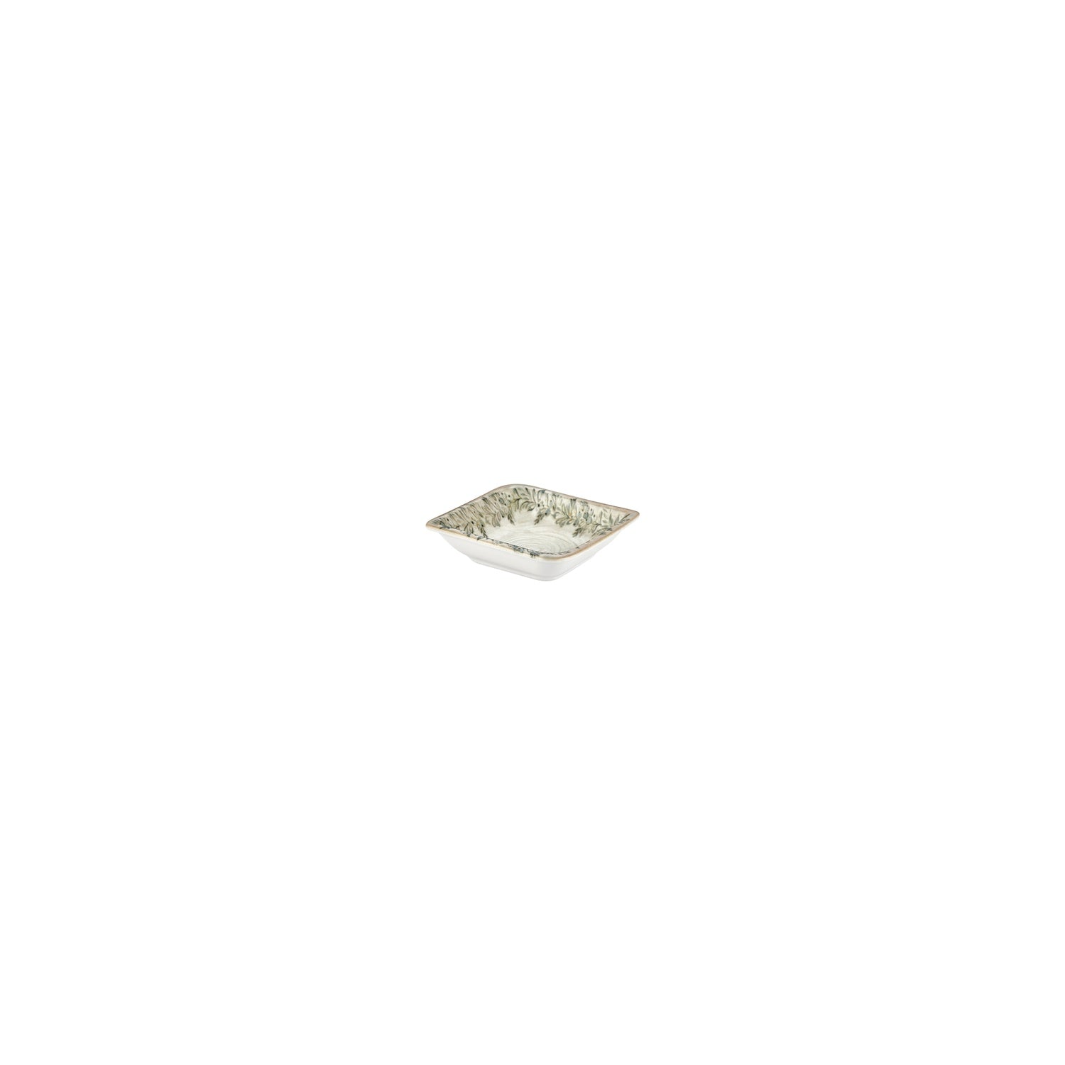 Oliva 4.25" x 4" x h:0" Square Green Vitrified Bowl (Set of 4)