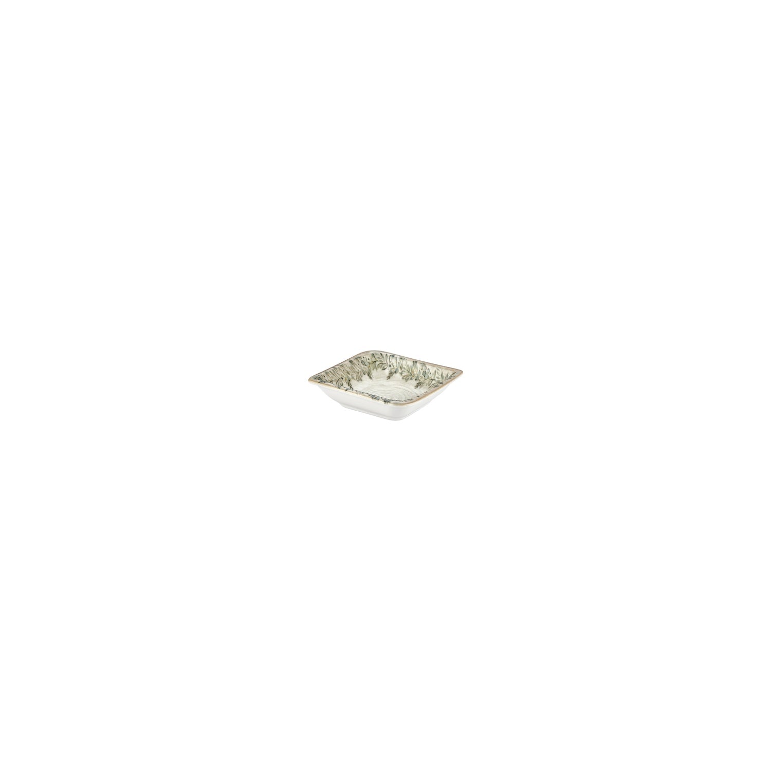 Oliva 4.25" x 4" x h:0" Square Green Vitrified Bowl (Set of 4)