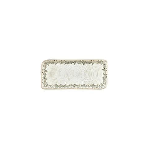Oliva 9.5" x 6" Rectangular Green Vitrified Plate (Set of 4)