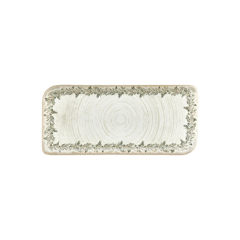 Oliva 13.75" x 6.25" x h:0" Rectangular Green Vitrified Platter (1 each)